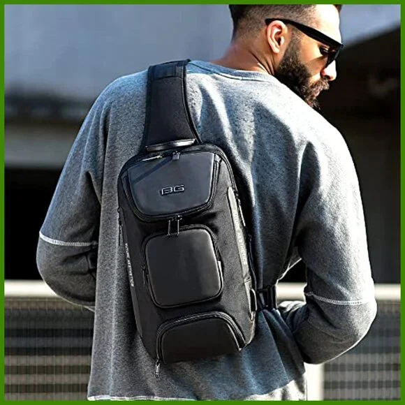 Waterproof Sling Backpack with USB Charging Port, 15L Capacity